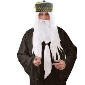 Wizard Wig and Beard, White