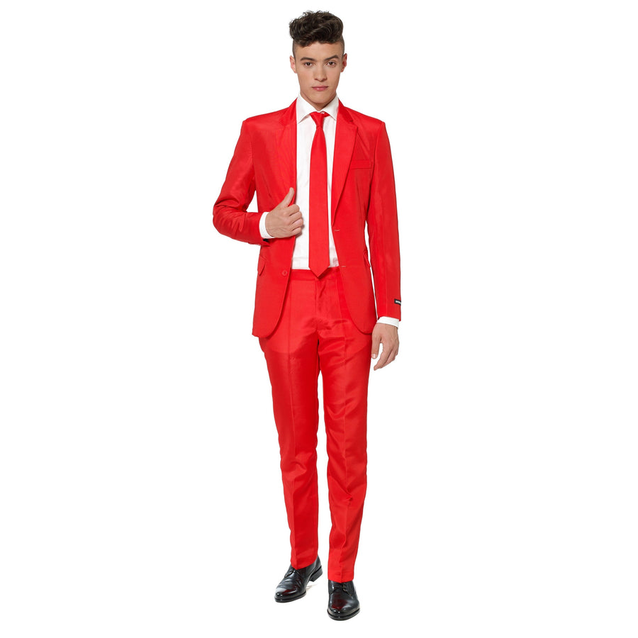 Mr Solid Red Suitmeister Mens suit for men, perfect for special occasions