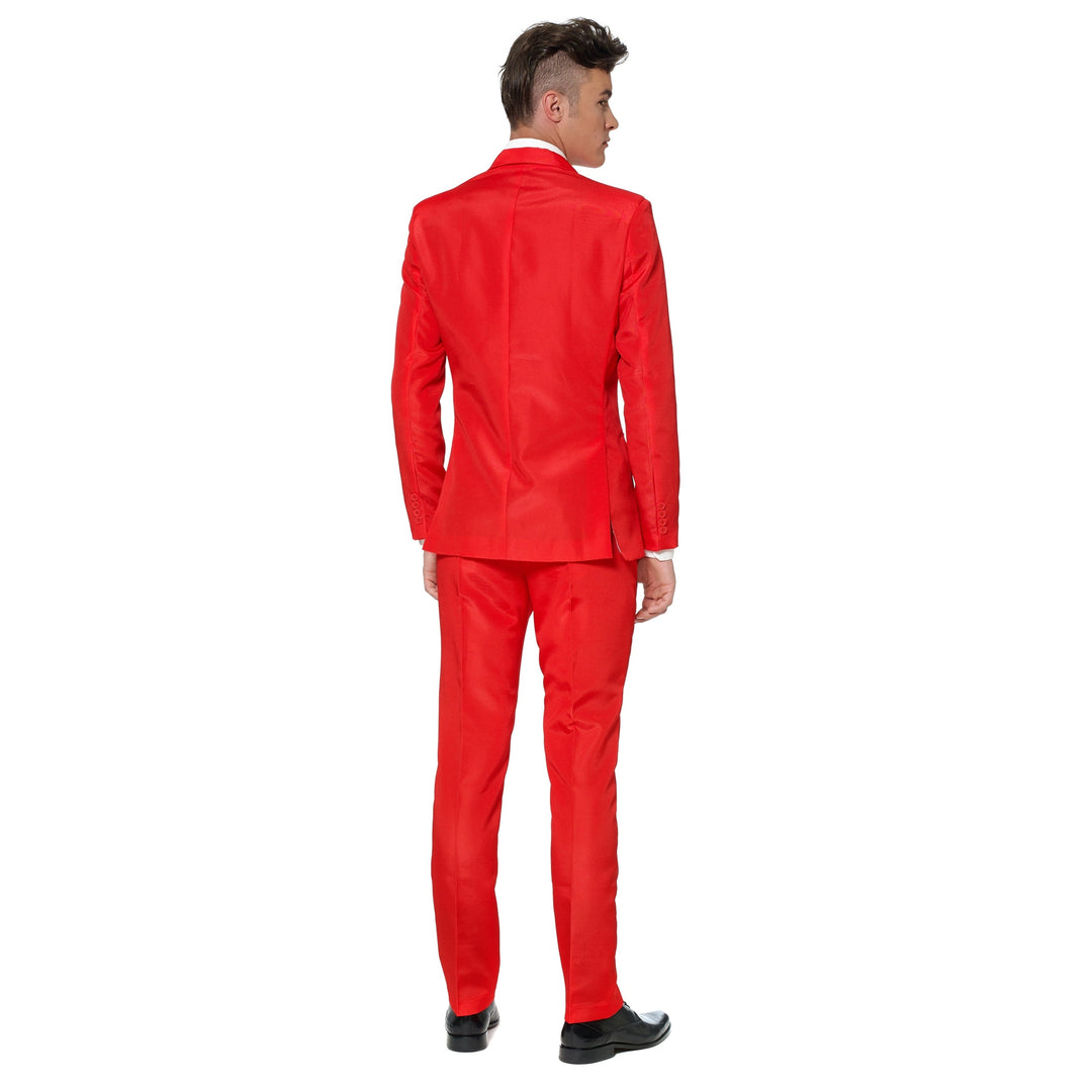 Elegant and bold Mr Solid Red Suitmeister Mens suit for men