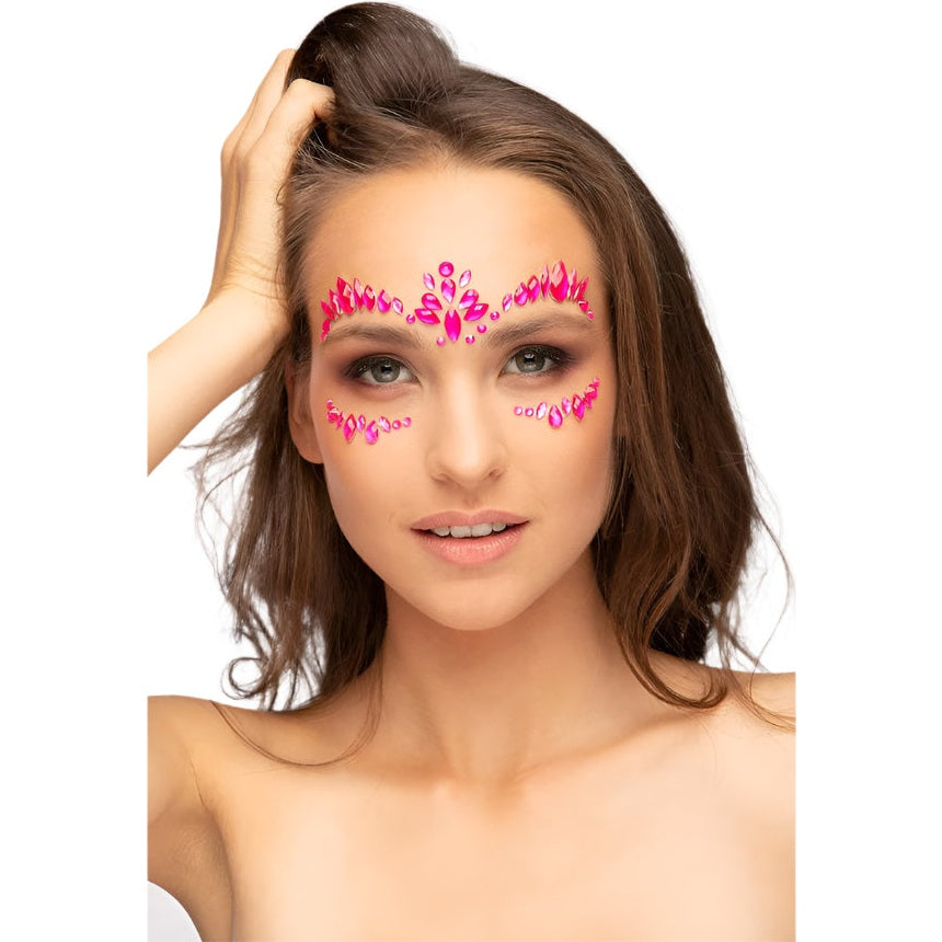 Moon Glow Face Jewels, Intense Pink