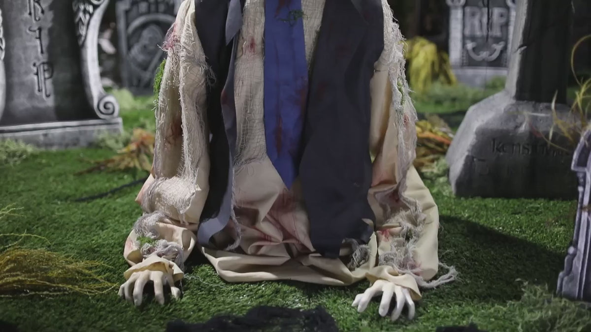 Animated Light-Up Raising Zombie Groundbreaker - 2 ft