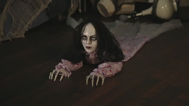 5 Ft. Animated Crawling Creepy Woman