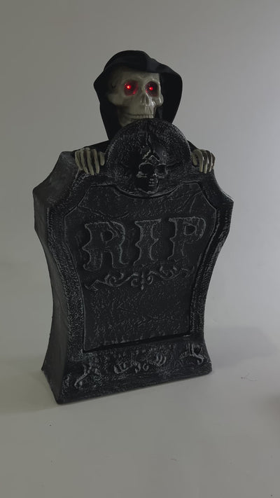 Animated RIP Tombstone with Reaper 53cm