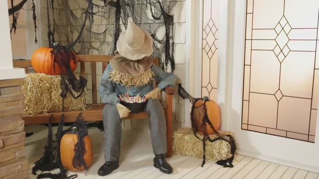 54" Animated Sitting Scarecrow