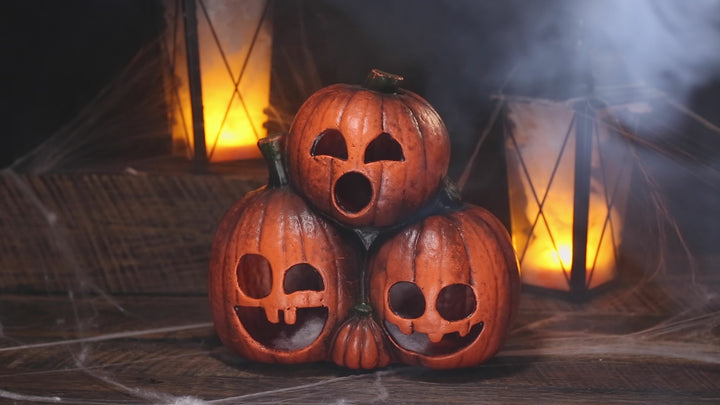 Light-Up Jack-O’-Lantern Trio Halloween Decoration