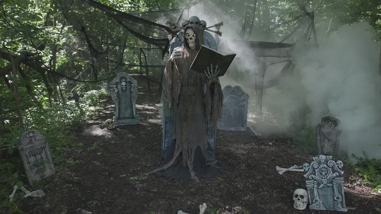 Animated Soul Collector - 7 Ft - Light-Up Halloween Prop