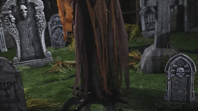 Light-Up Standing Skeleton Reaper with Chains & Sound 5 Ft