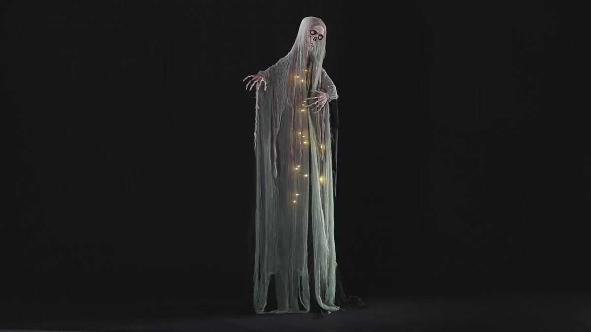 Animated Light-Up Swaying Skeleton Reaper - 7 ft