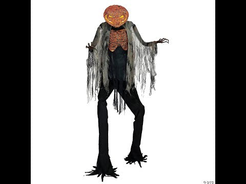 7' Scorched Scarecrow with Flamelight Animated Prop