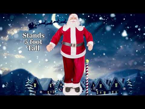 Levitating Santa Animated Dancing Santa - Festive Singing Christmas Decor