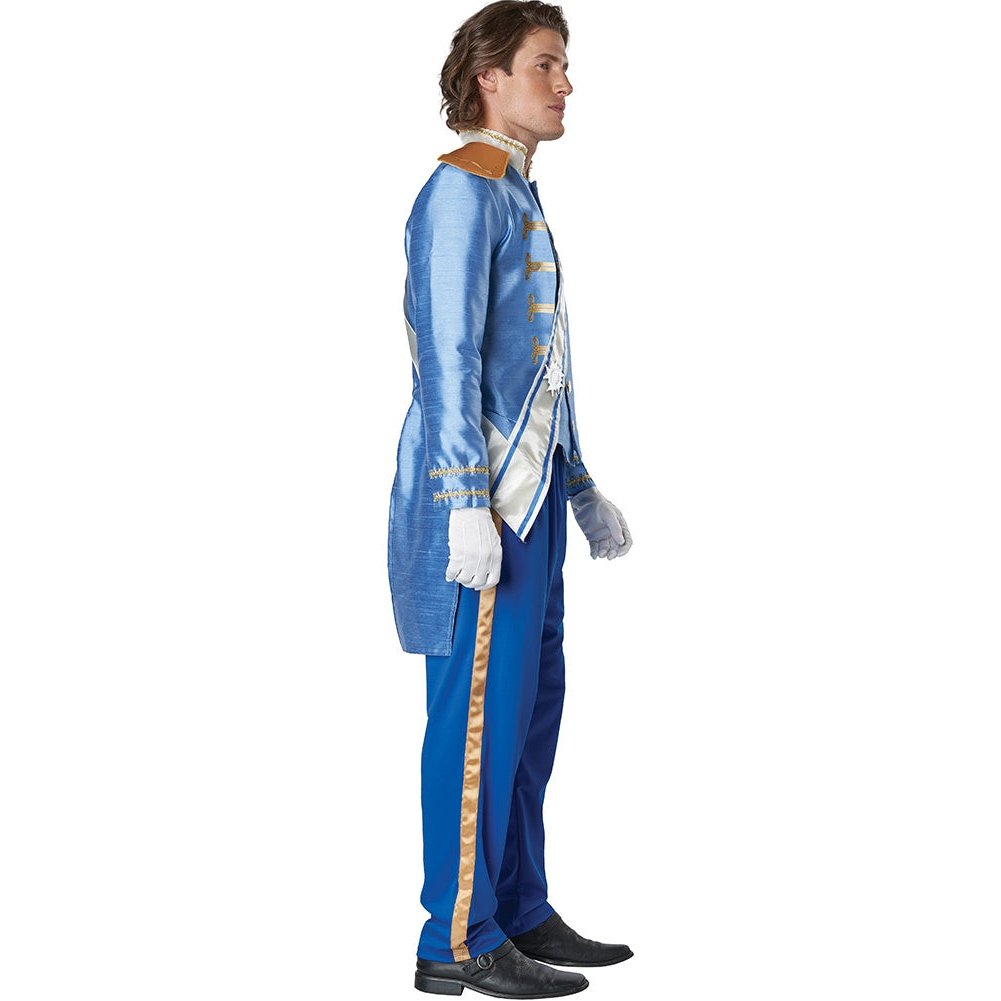 Elegant and detailed Storybook Prince Charming Men's Blue Costume