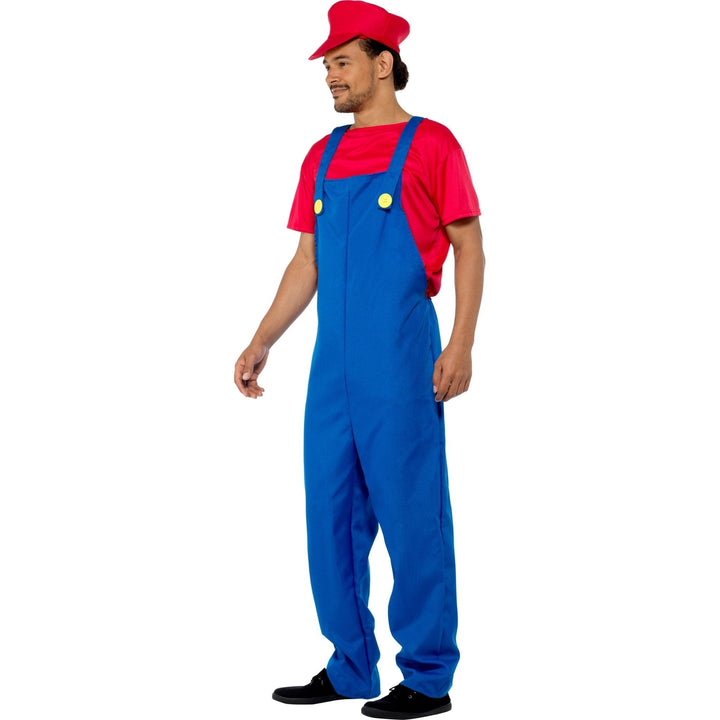 Halloween Super Mario Bros Plumber Guy Adult Costume