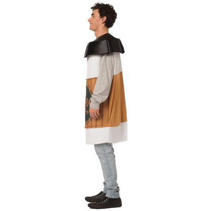 A comical and realistic coffee 2 go cup costume, perfect for Halloween or themed parties
