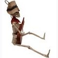 Guitar Playing Skeleton Decoration.