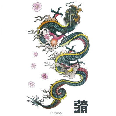 Close-up of Fangs Tattoo – 20cm temporary tattoo on forearm