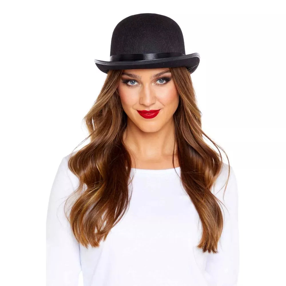 Black Molded Bowler Hat