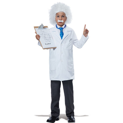 World Famous Physicist Child Costume with lab coat and goggles for kids