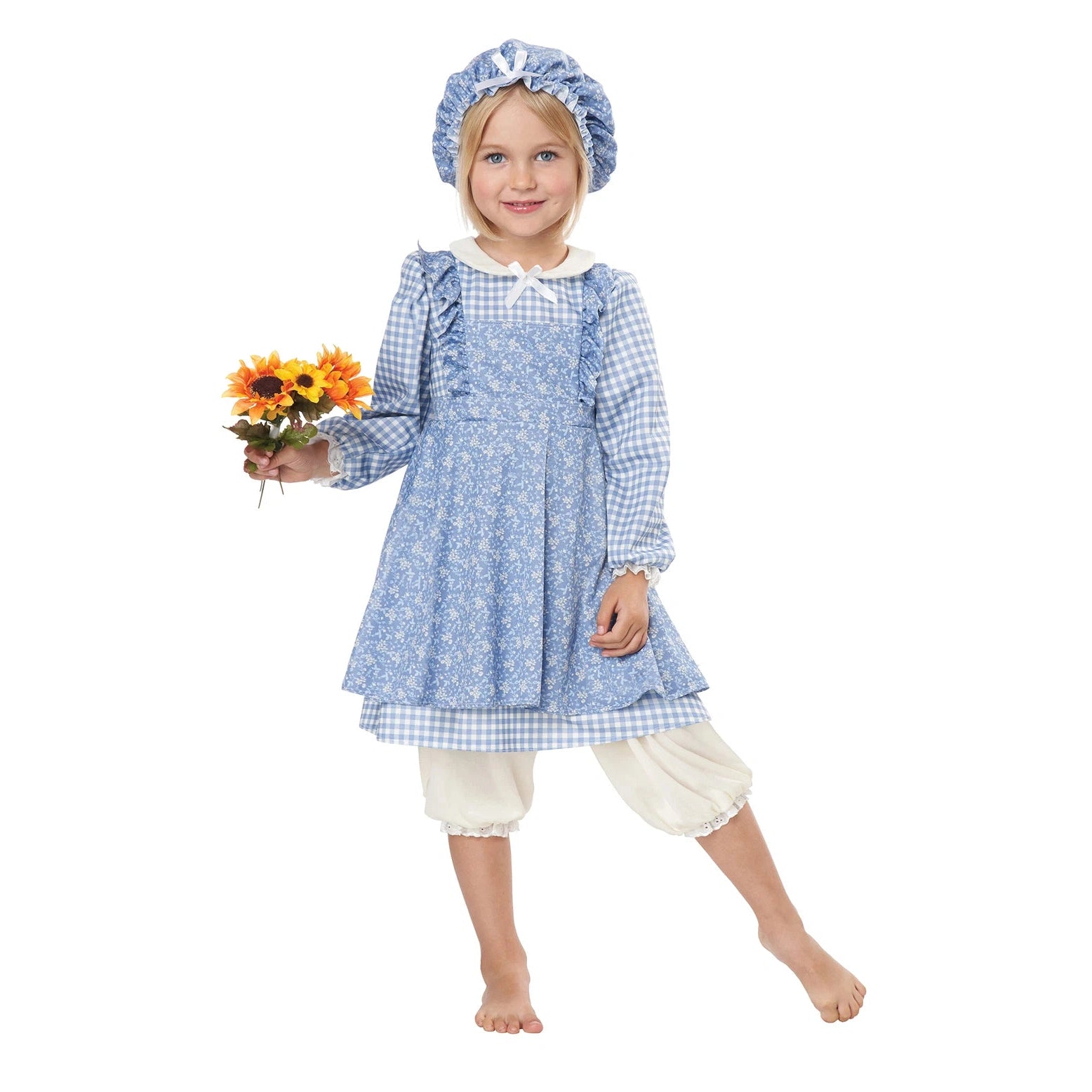 Little Prairie Girl Toddler Blue Costume