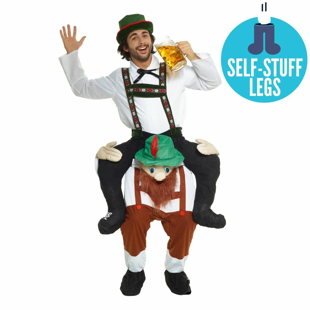 Lederhosen Beer Man Piggyback Oktoberfest Ride Costume