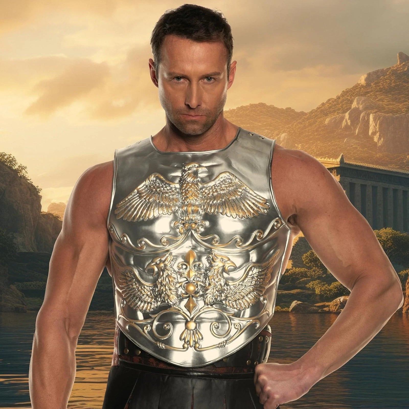 Foam Roman Metallic Chest Armor