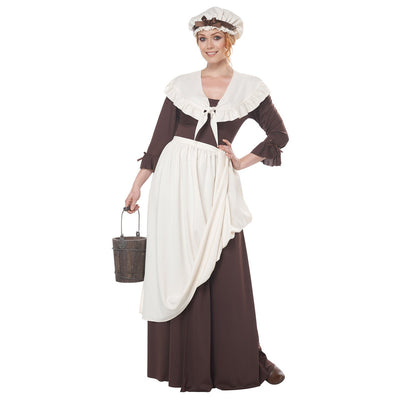Colonial Village Woman Adult Costume.