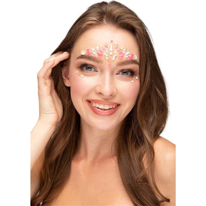 Moon Glow Face Jewels, Pink Flamingo