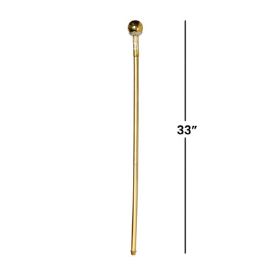 Gold Cane with Dollar Sign Adult Costume Accessory