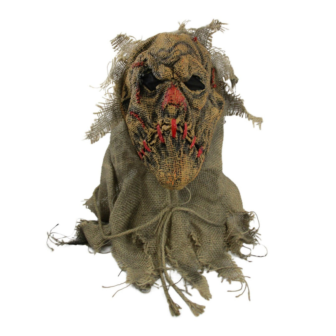 Handcrafted Scarecrow Mask Natural featuring authentic, rustic design perfect for Halloween