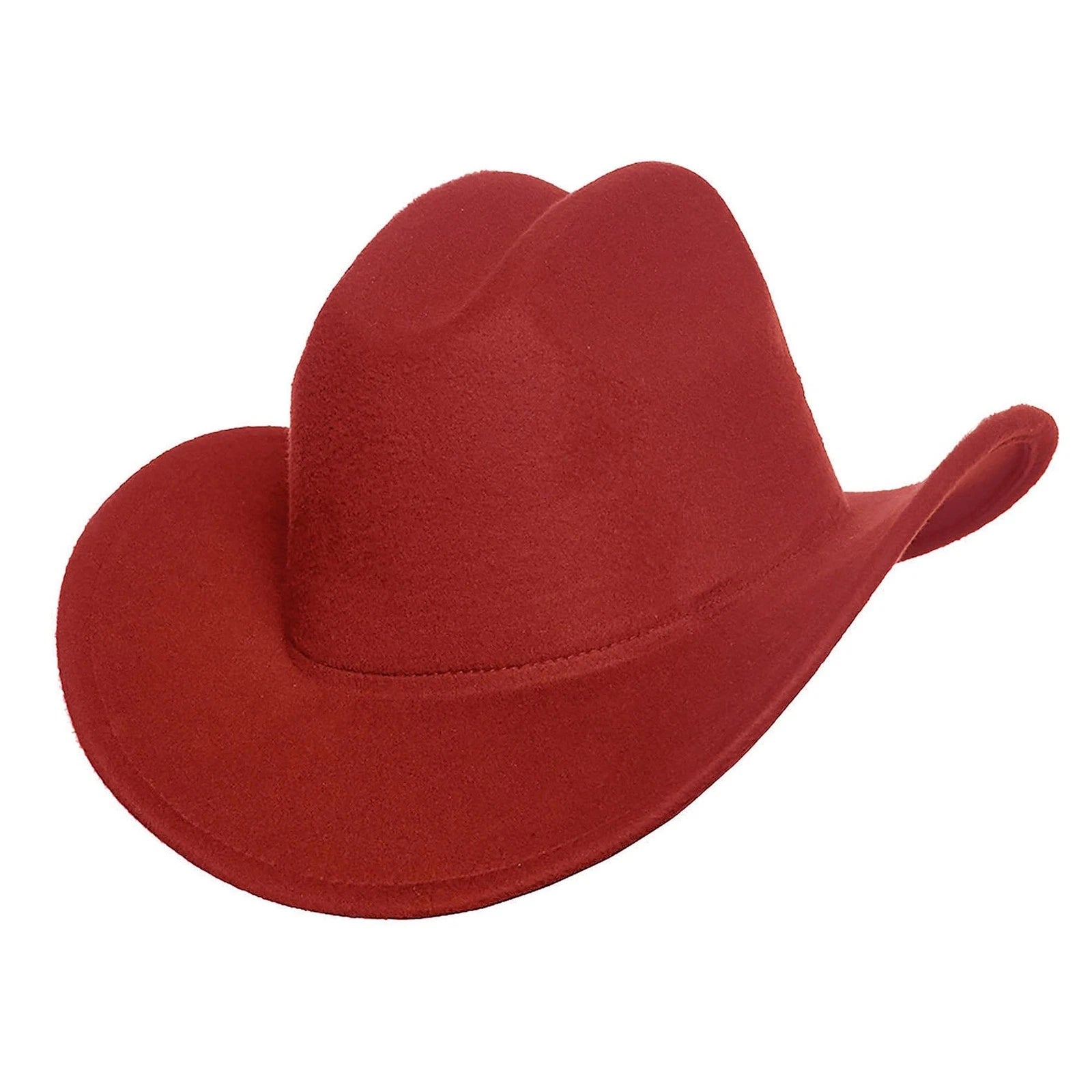 Cattleman Thick Felt Cowboy Hat, Red