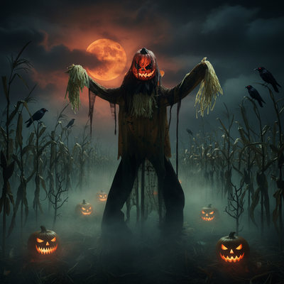 Animated Haunted Pumpkin Man 1.9m (6FT)