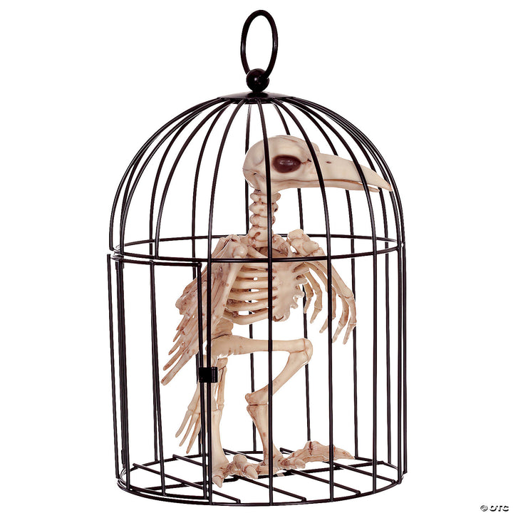 Skeleton Crow in a Cage.