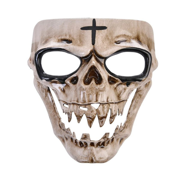 Creepy bone horror face mask with realistic skull features for Halloween