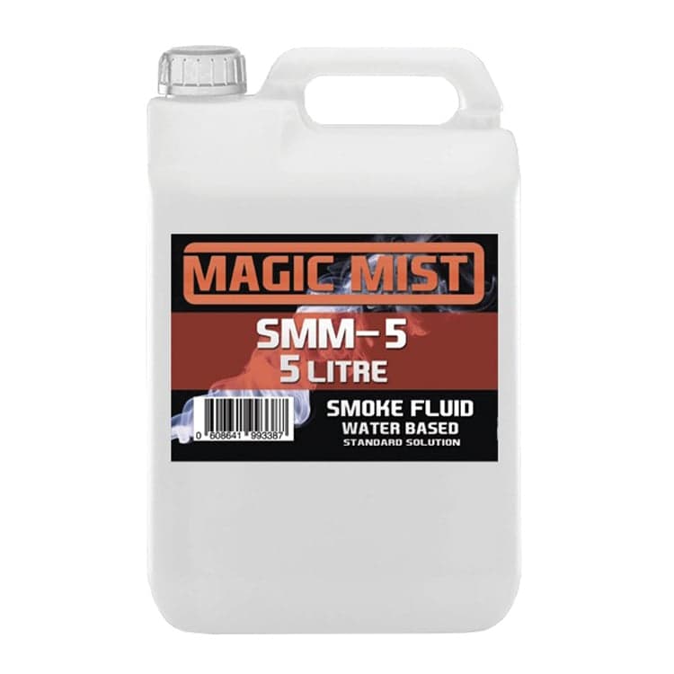 5 litre container of Magic Mist Smoke Machine Liquid Fluid for creating atmospheric effects