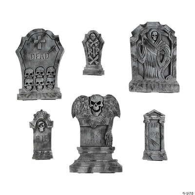 Scary Tombstone Set for Creating a Haunted Cemetery Atmosphere