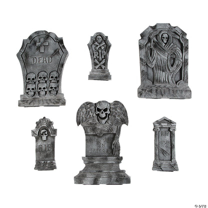 Scary Tombstone Set for Creating a Haunted Cemetery Atmosphere