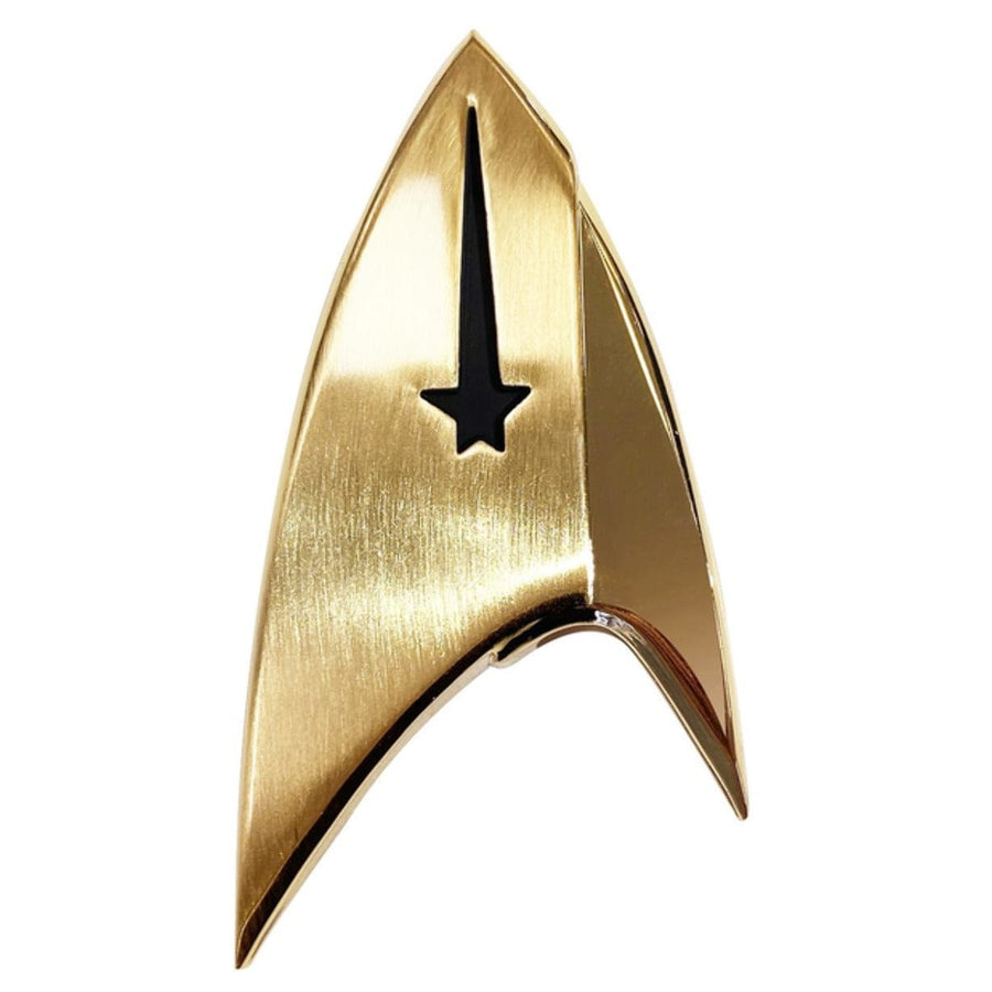 Replica Star Trek Discovery Badge, black and silver with Starfleet emblem