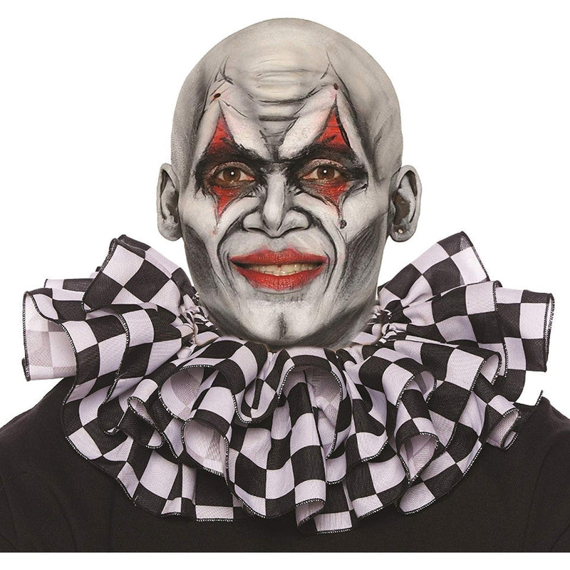 White And Black Circus Harlequin Clown Adult's Collar