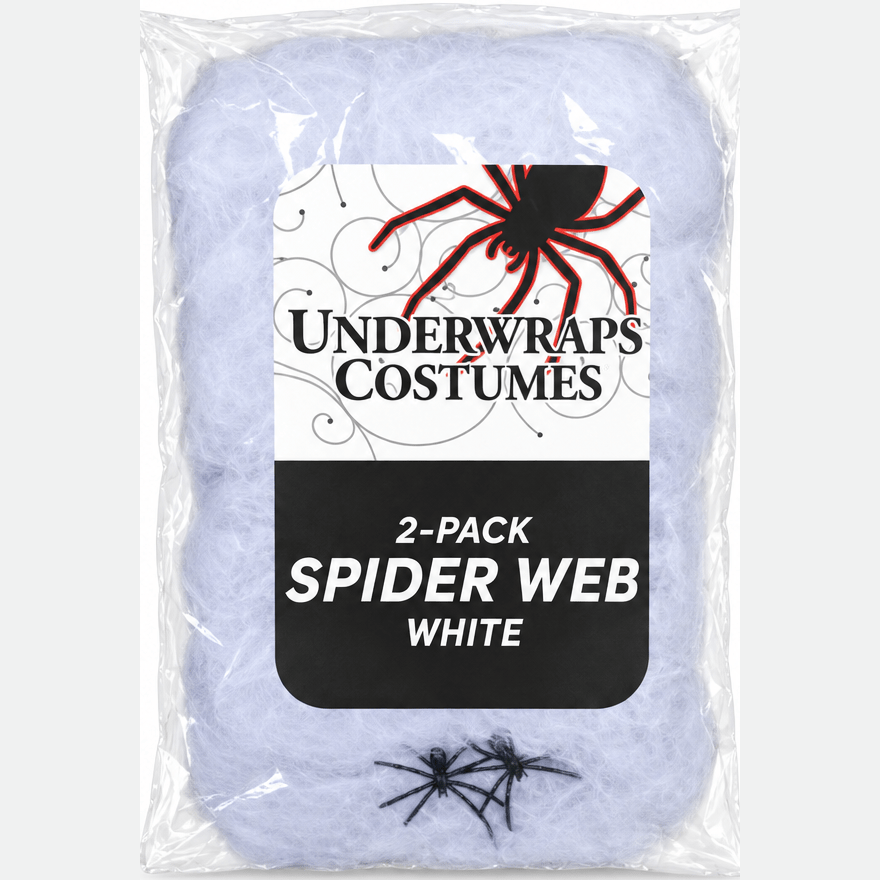 Website product image of packaged white spiderweb