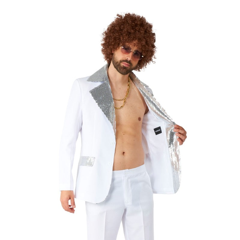 White Disco Suit Costume Mens