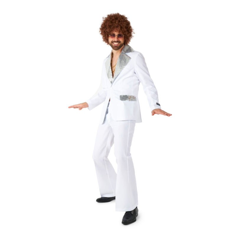 White Disco Suit Costume Mens