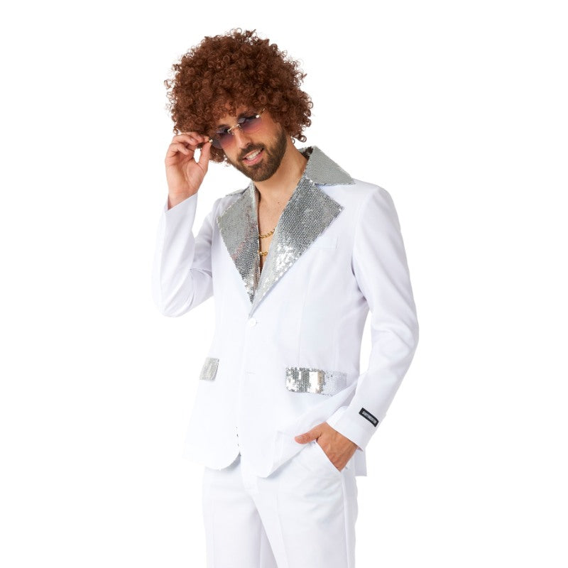 White Disco Suit Costume Mens