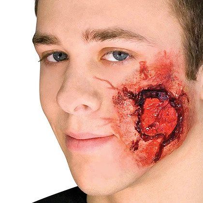 An Open Wound Latex Prosthetics product with realistic textured details