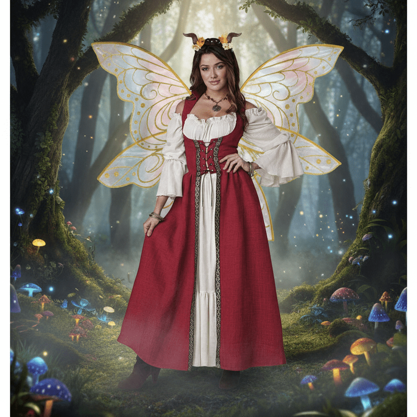 Woodland Fairy Costume with Proportionate Horns