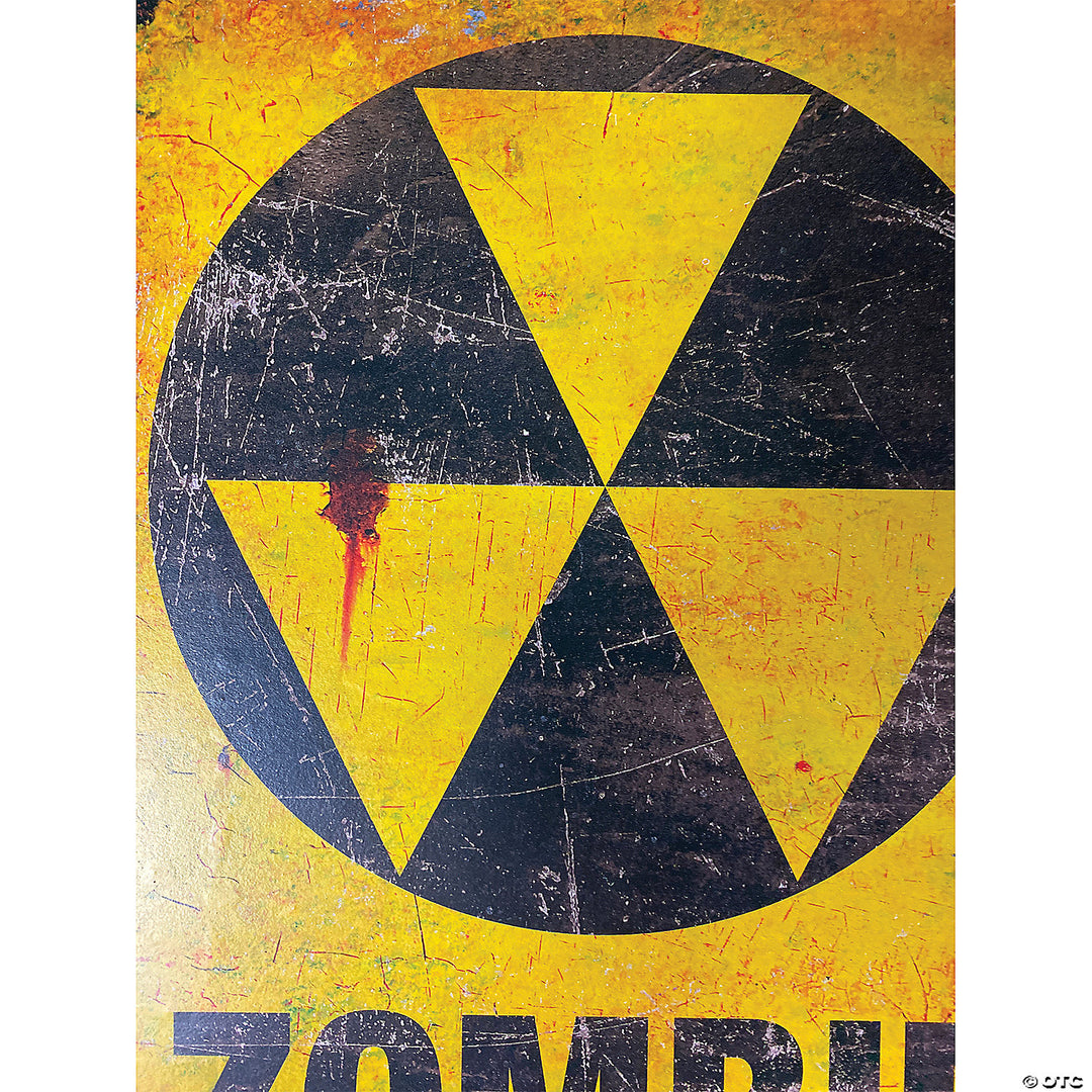Zombie Fallout Shelter Sign.