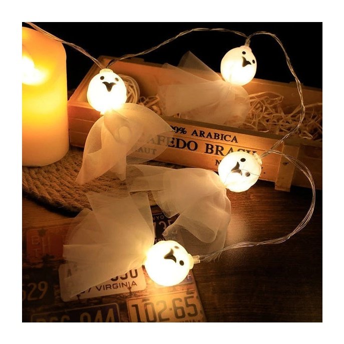 Light Up 12 Ghost Garland 6'.
