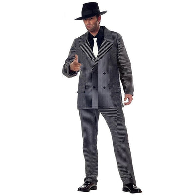 1920's Gangster Pinstripe Men's Costume - Jokers Costume Mega Store