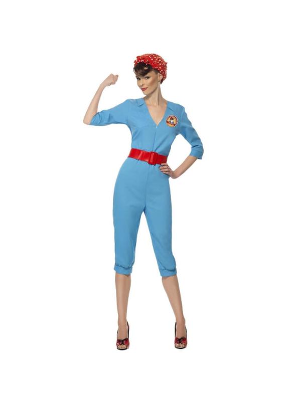 1940's Factory Girl Costume - Jokers Costume Mega Store