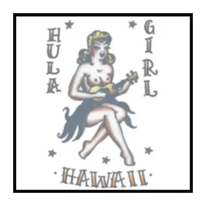 1950 Hawaii Girl Vintage Temporary Tattoos - Jokers Costume Mega Store