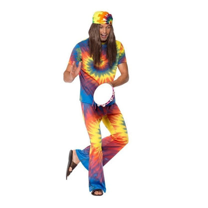 1960s Tie Dye Top and Flared Trousers - Jokers Costume Mega Store