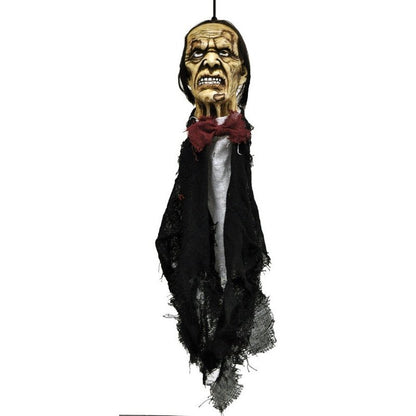 20" Hanging Head With Bow Tie - Jokers Costume Mega Store